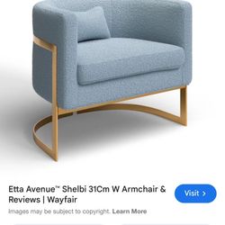 Barely Used Baby Blue Accent Chair/Armchair