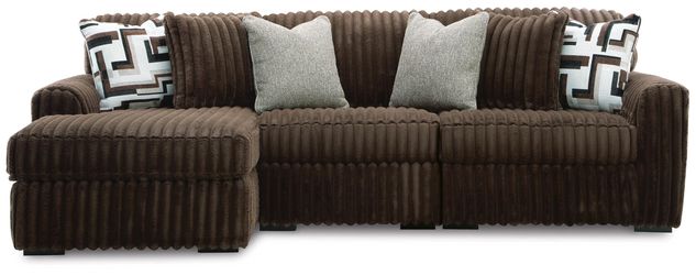 Midnight-Madness Chocolate 3-Piece Sectional with LAF Chaise