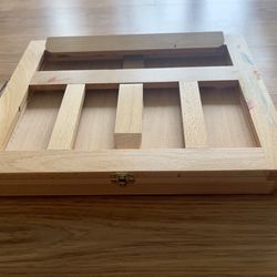 Wooden Easel With Storage Case For Paint