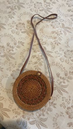 Rattan Summer Straw Beach Bag - Woven Wicker Basket