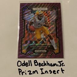 Odell Beckham,Jr. New York Giants WR Prizm Short Print Insert Card. 