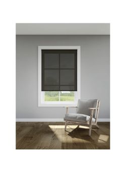 mocha light filtering cordless solar shade (37in x 72in)