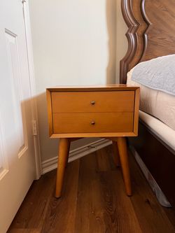 Mid-Century Modern 2-Drawer Nightstand