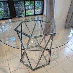 Modern Glass Dining Table 