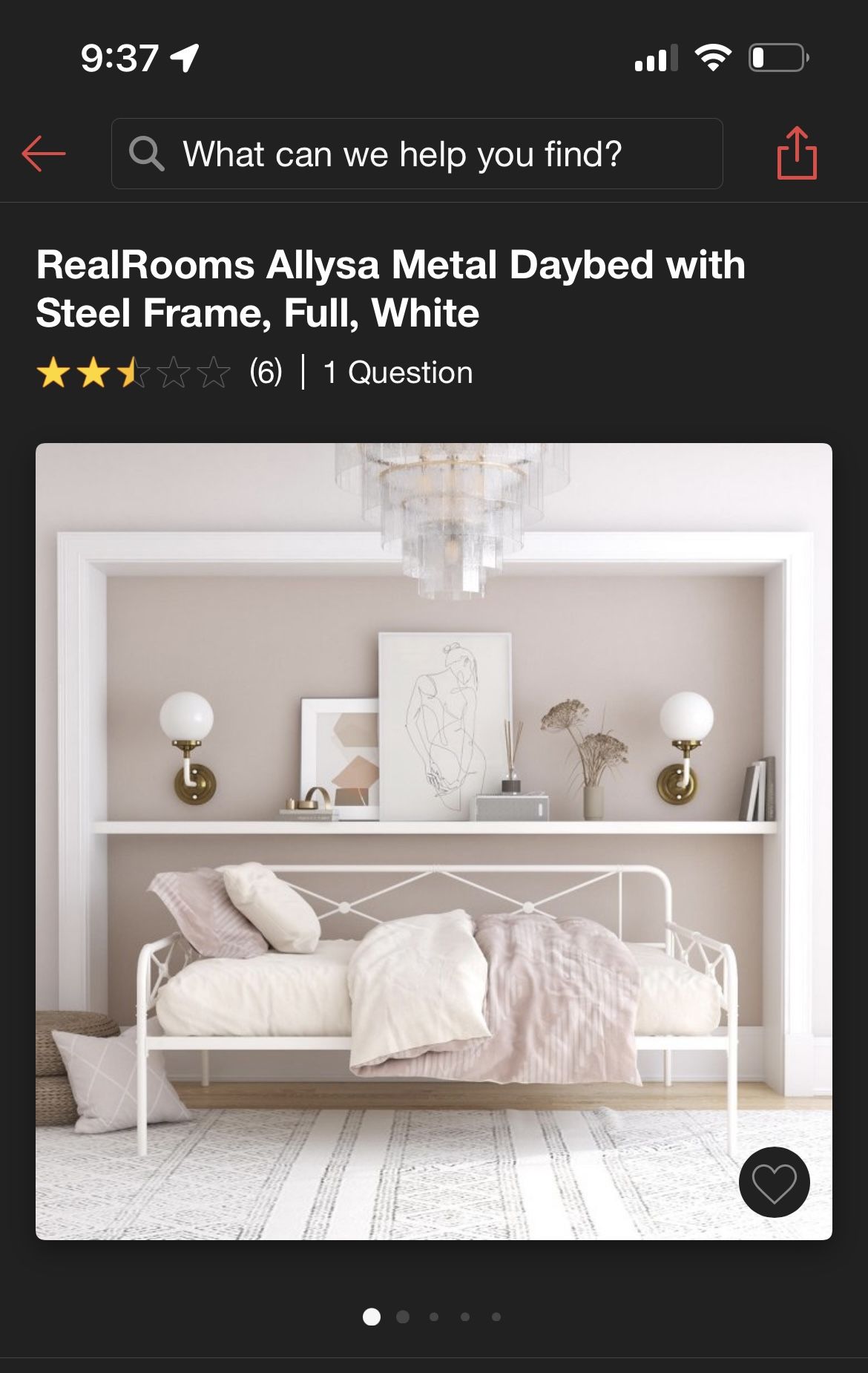 Metal Daybed Frame - Mattress Included