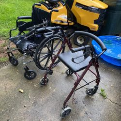 Walker And wheelchair 