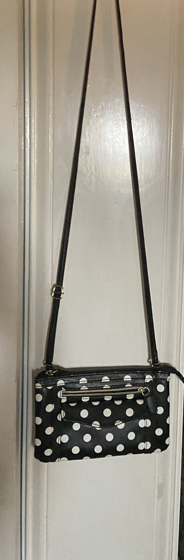 Polkadot leather purse