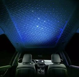 USB Car Roof Atmosphere Lamp LED Ambient Star Starry Light Projector Accessories - Blue