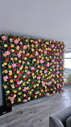 fabric flower wall