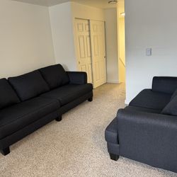 2 sofas, large and small