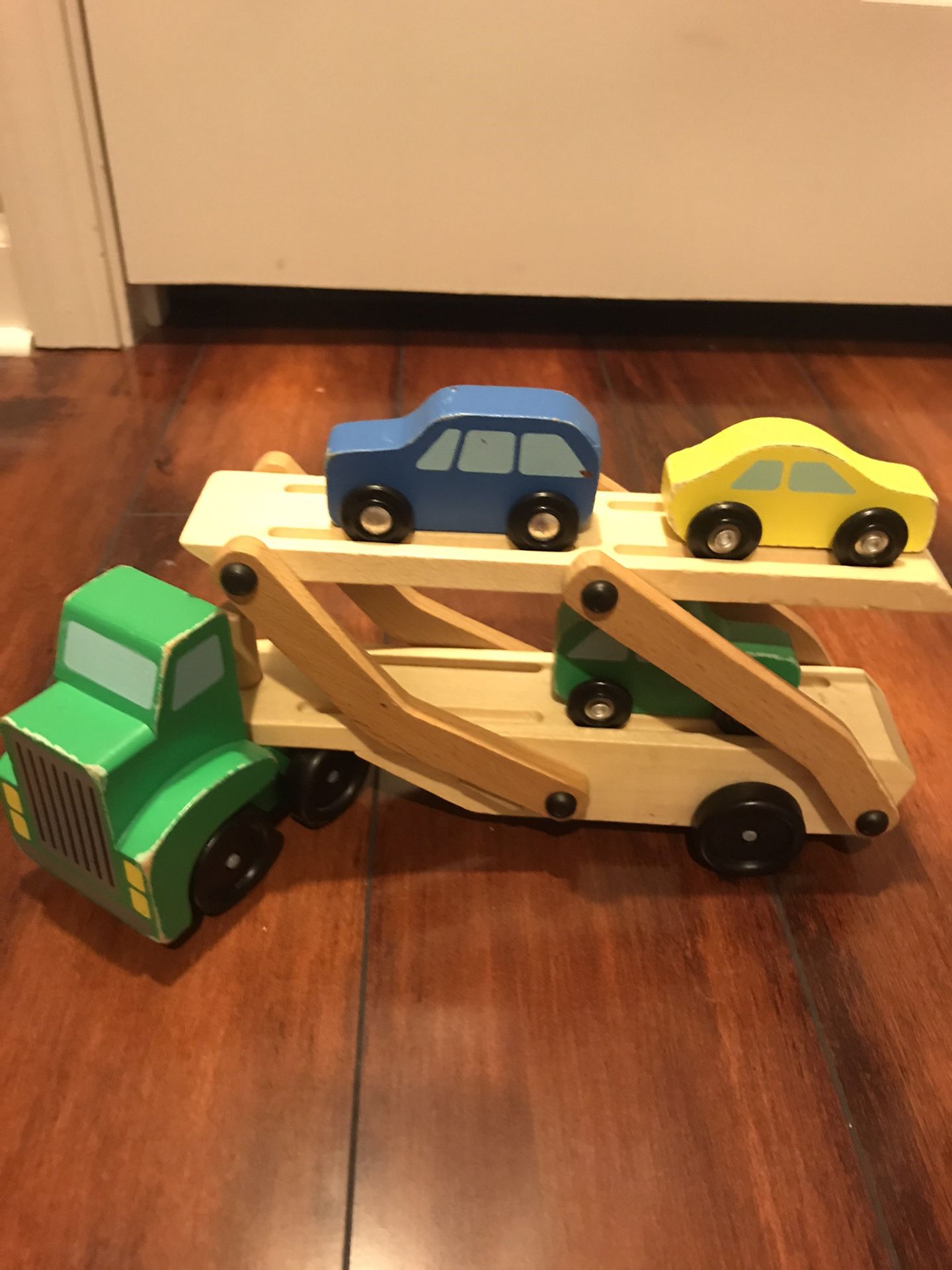 Toy Wooden car carrier