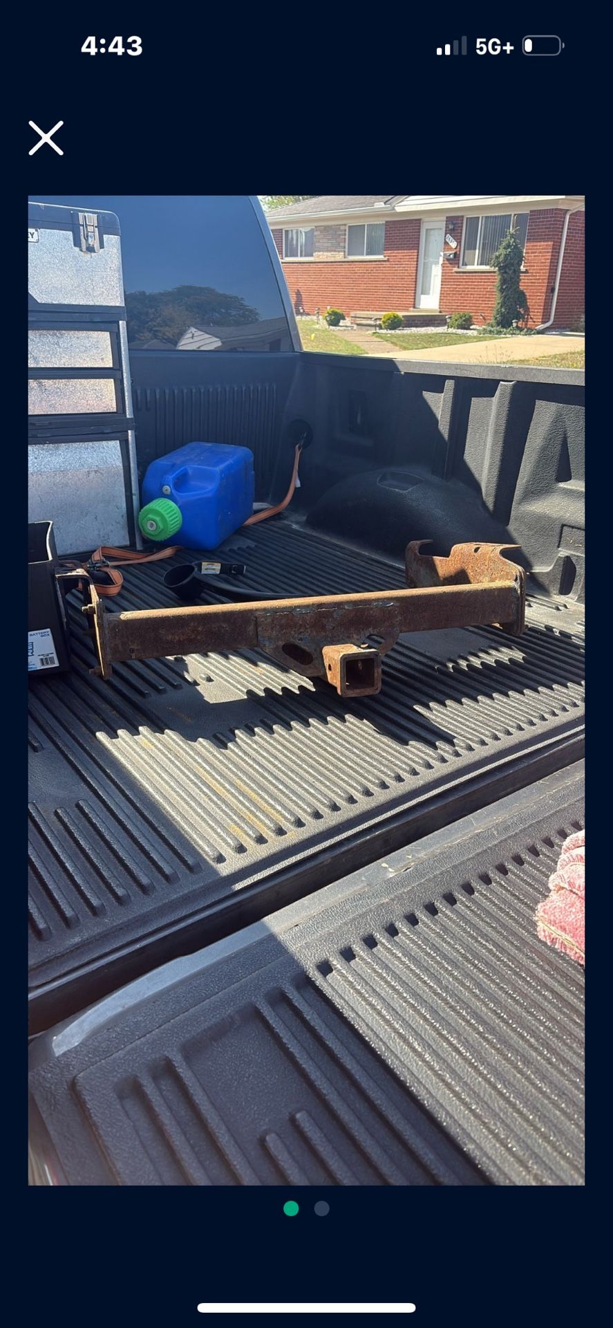 Tow hitch receiver to truck