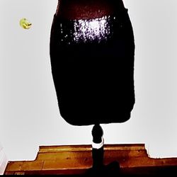 NWOTS***White House Black Market Black Sequin Skirt / Sz 4