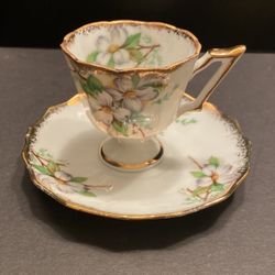Antique Bone China Cup And Saucer Set