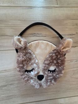 Target Kids Faux Fur Deer Face Round Purse