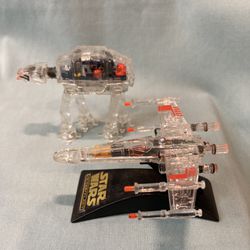 Vintage 1995 Star Wars Galoob Micro Machines X-Ray Fleet X-WING Fighter & AT AT