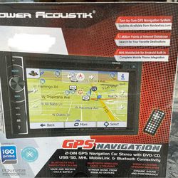Power Acoustik Double Din GPS Navigation/DVD
