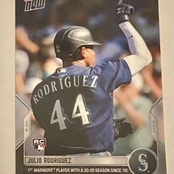 2022 Topps Now Julio Rodriguez Rookie 20/20 - Seattle Mariners 