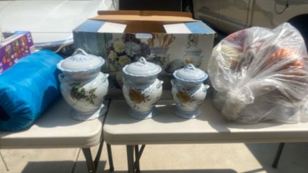 3 Piece Hand Painted Canister Set