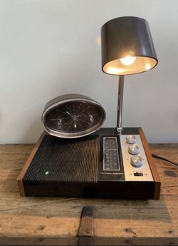 Mid Century Longines Symphonette Clock, Radio, & Lamp
