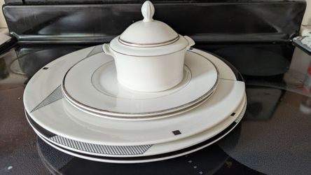 Mikasa plate and sugar container