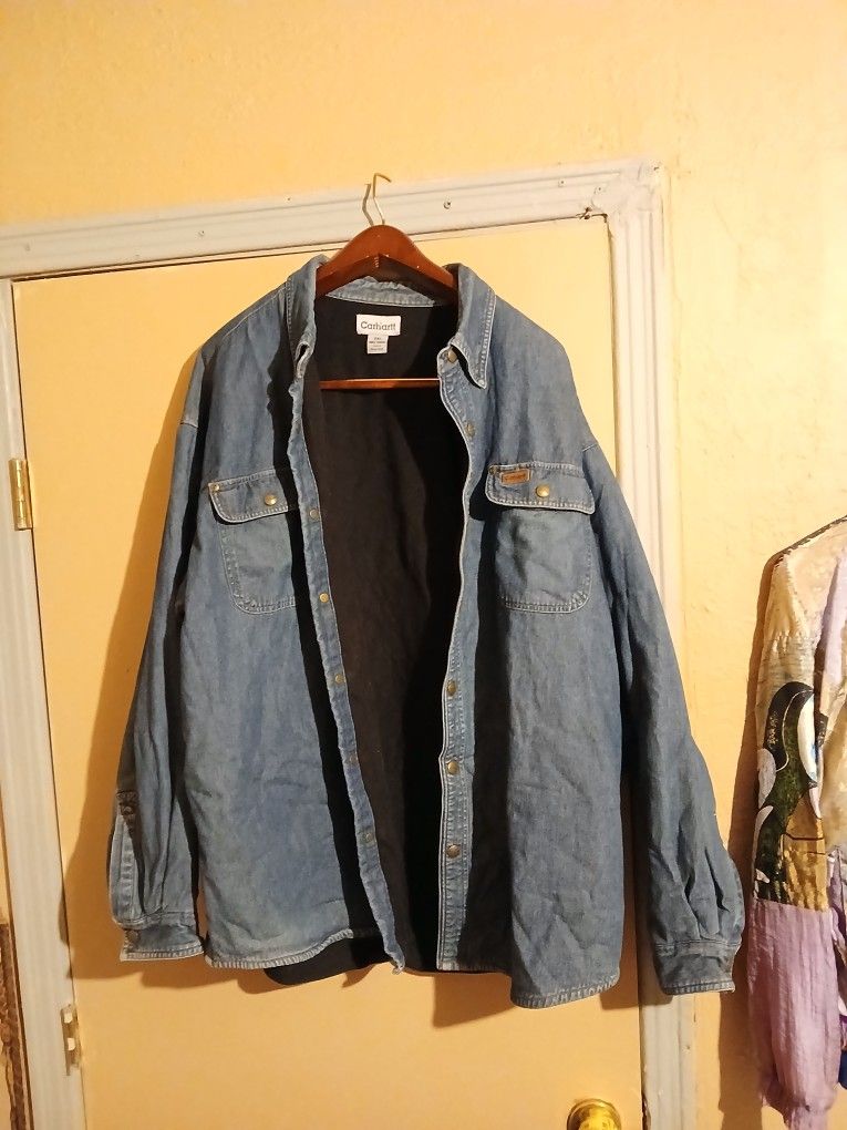 VINTAGE  CARHARTT DENIM JACKET SIZE 2XL 