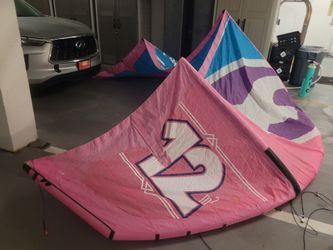 Kiteboarding Kite with bar and lines 12 m