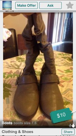 Grey boots