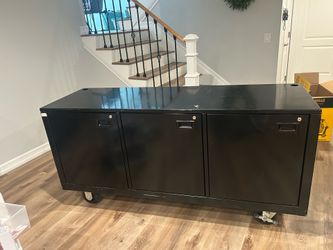Large metal roiling cabinet