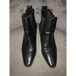 Women’s Black Leather Booties