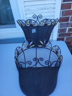 2 New Large Wire Planters