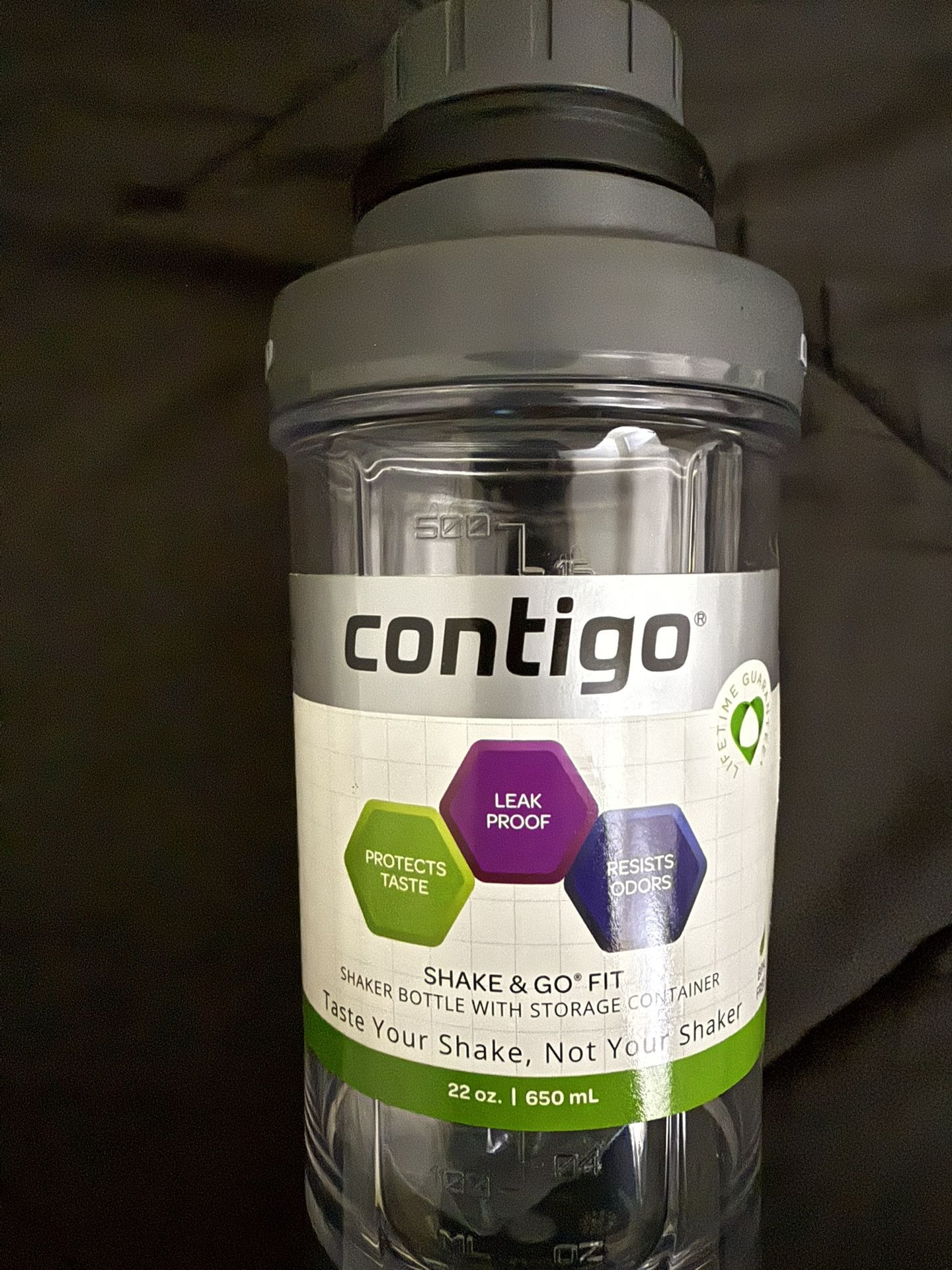 Protein Shake Shaker Bottle with Storage Container