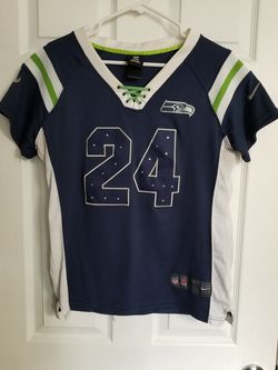 NFL Seahawks #24 Lynch Womens Large  Jersey