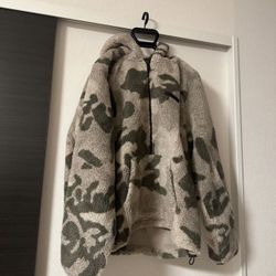 Fear of God Essentials Camo Sherpa Fleece Jacket — Very Good Condition