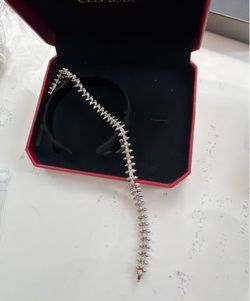 Women sterling silver Au750 over bracelet