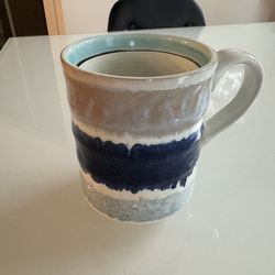 Stoneware Ceramic Hand painted Mug Cup Kitchen Dining