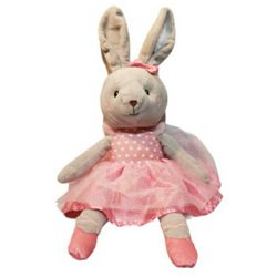 lovey rattle plush bunny ballerina pink