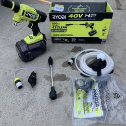 RYOBI 40V HP Brushless EZClean 600 PSI 0.7 GPM Cold Water Electric Power Cleaner (Tool-Only)