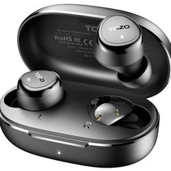 TOZO E1 Wireless Earbuds Build in Mic Clear Calls Ergonomic Light Weight Bluetooth 5.3 in Ear Headphones IPX6 Waterproof Premium Stereo Sound Ear Buds