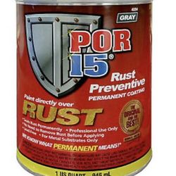 Por-15 45204 NEW RUST PREVENTATIVE GRAYCOATING (QUART)