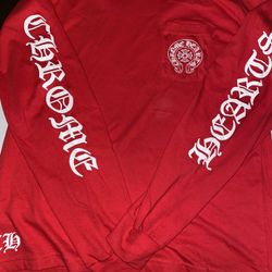 ORIGINAL RED CHROME HEART LONG SLEEVE