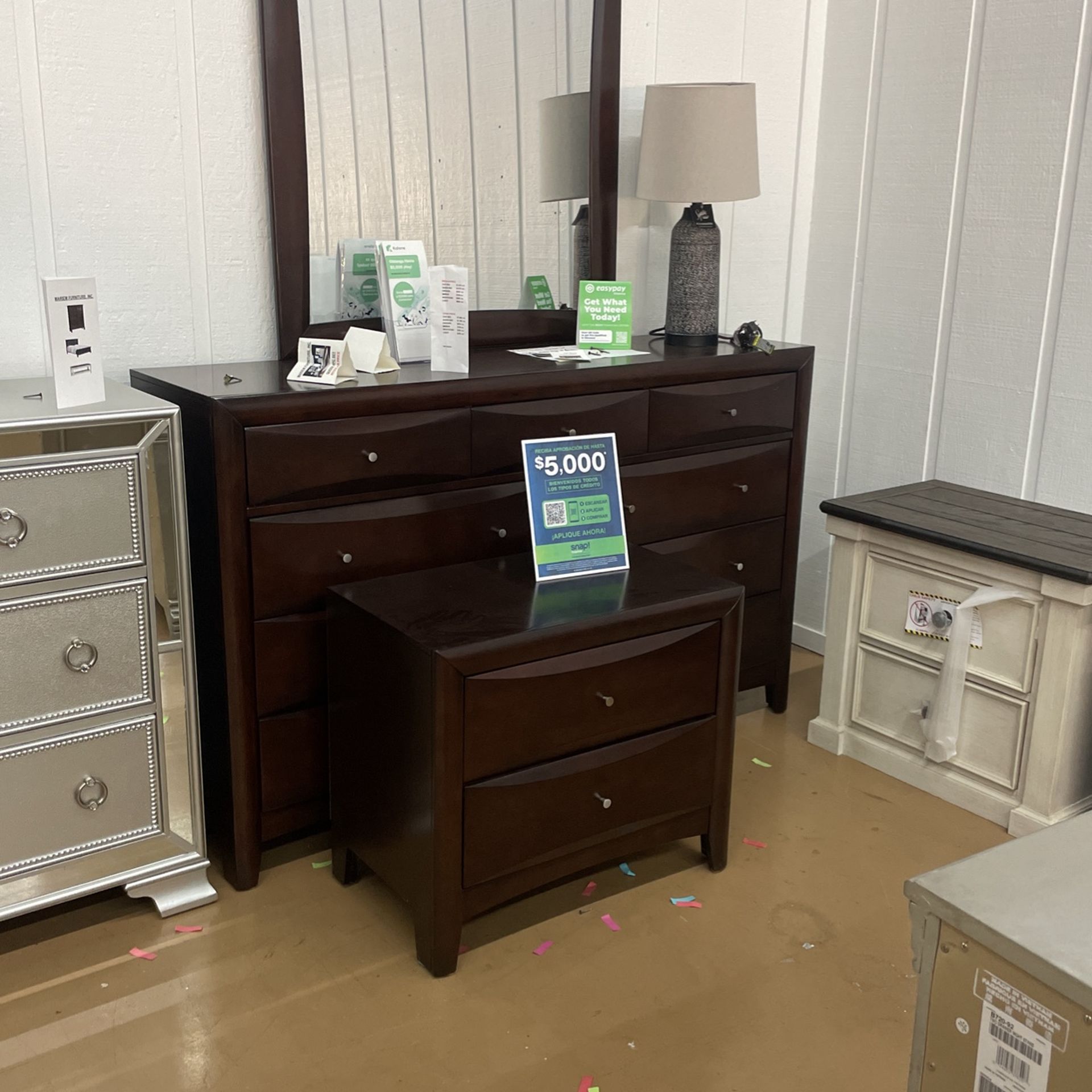 $299 Dresser Mirror And Nightstand