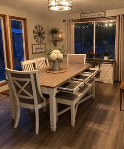 Ashley dining set (seats 8)