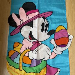 Vintage Decorative Flag Banner Minnie Mouse Easter Egg Basket
