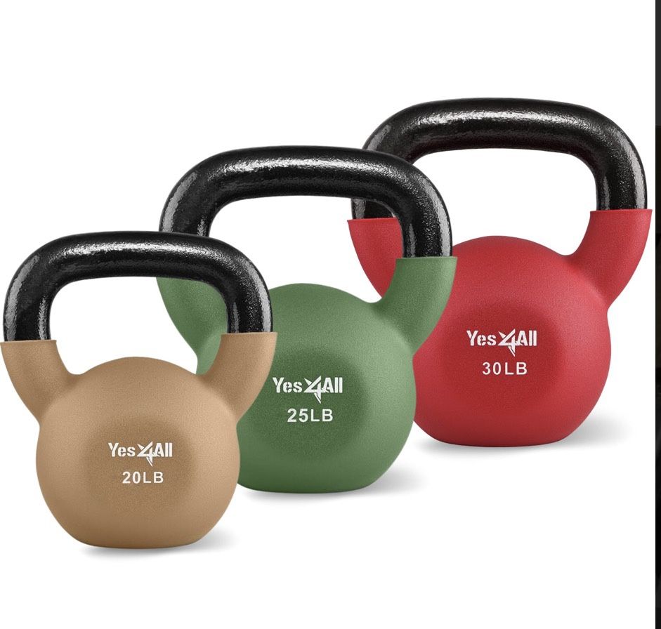 Yes4all Neoprene Kettlebell Set Of 3 Brand New