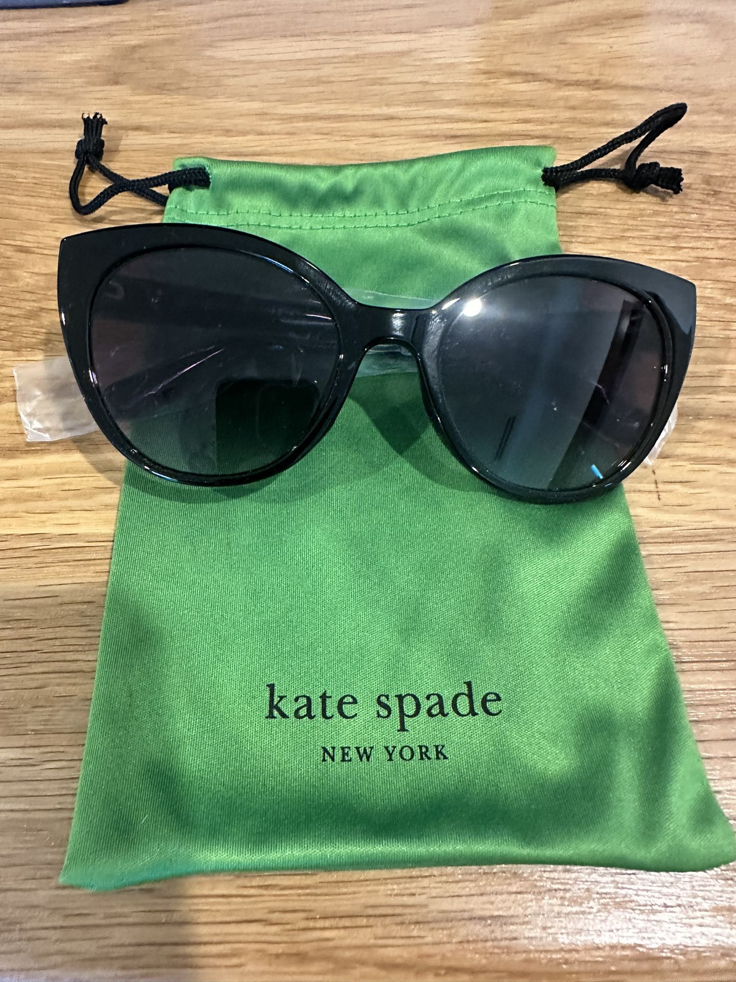 Kate Spade New York Black Cat Eye Sunglasses Brand New With Protective Pouch
