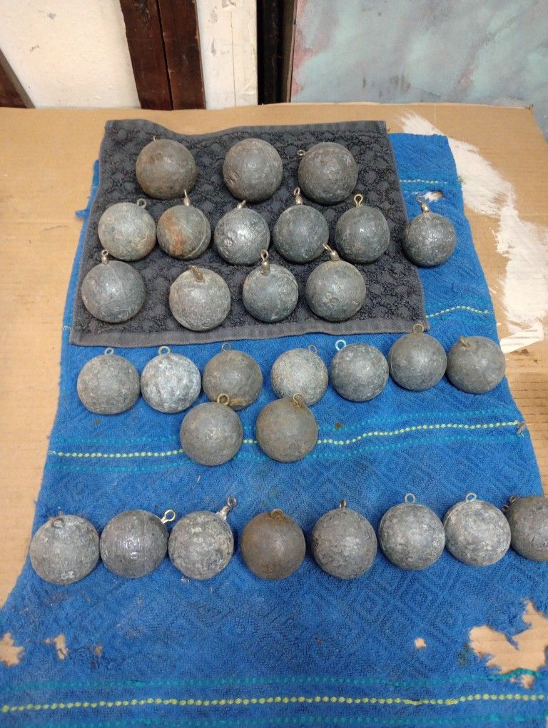 Fishing Lead , Cannon Balls.