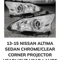 13-15 Altima Chrome Headlights 