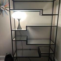 Beautiful West Elm with mirrored shelves 