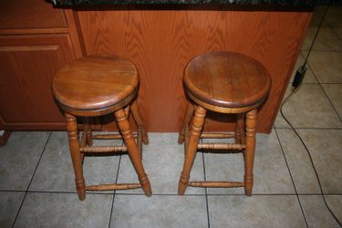 Oak Swivel Barstools